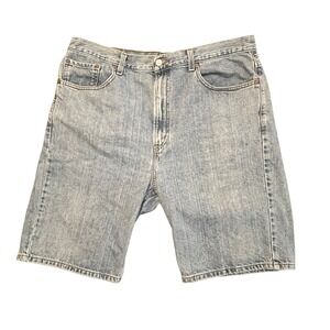 Levi's 505 Denim Shorts Mens Regular Fit Light Wash Blue Size 40 Classic Jorts